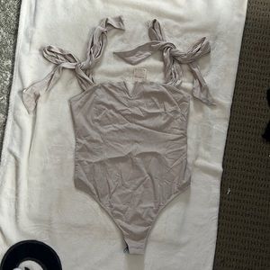 Free People tie-sleeve body suit